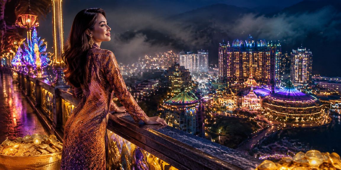 Suasana pertaruhan dan hiburan di Genting Highlands dengan rekaan batik Malaysia